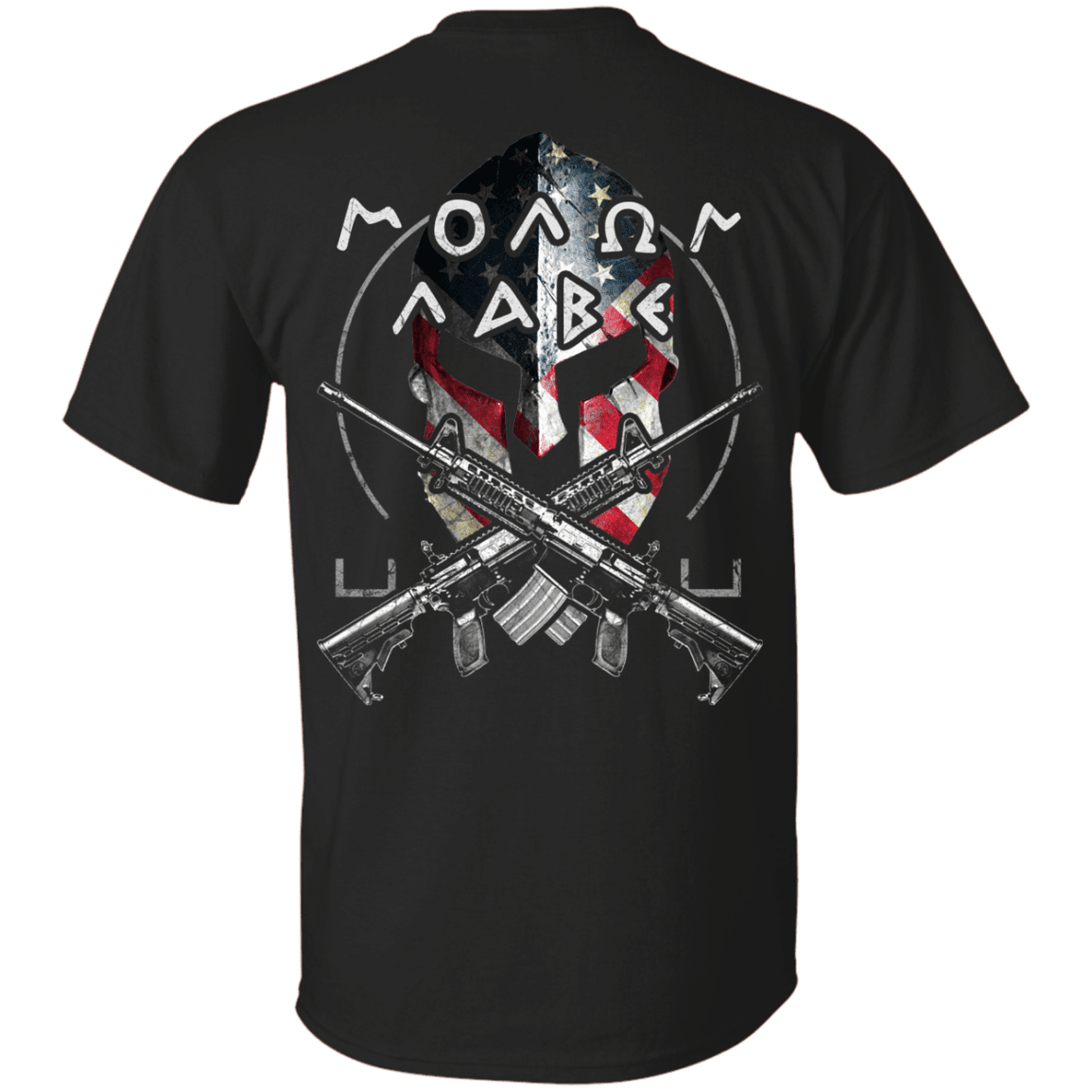 Military T-Shirt "Veteran - Molon Labe - Come And Take Them" - Men Back-TShirt-General-Veterans Nation