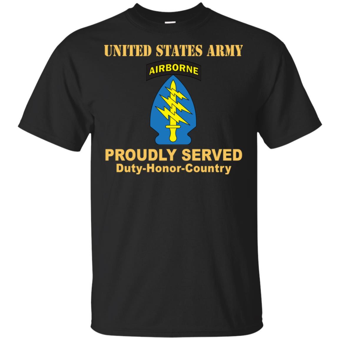 US ARMY SPECIAL FORCES GROUP CSIB- Proudly Served T-Shirt On Front For Men-TShirt-Army-Veterans Nation