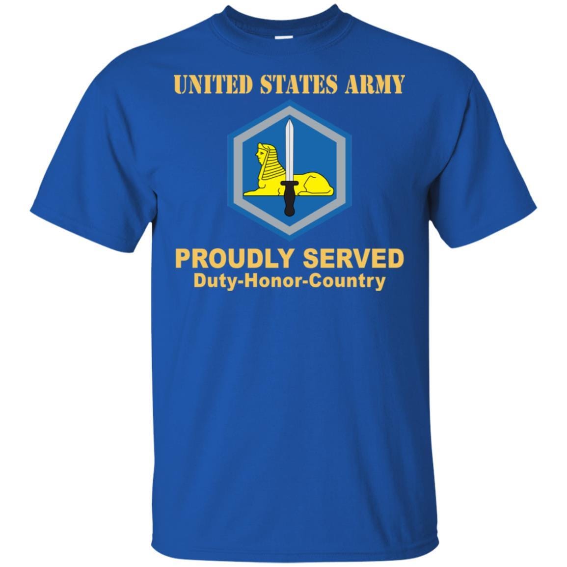 US ARMY 66TH MILITARY INTELLIGENCE BRIGADE - Proudly Served T-Shirt On Front For Men-TShirt-Army-Veterans Nation
