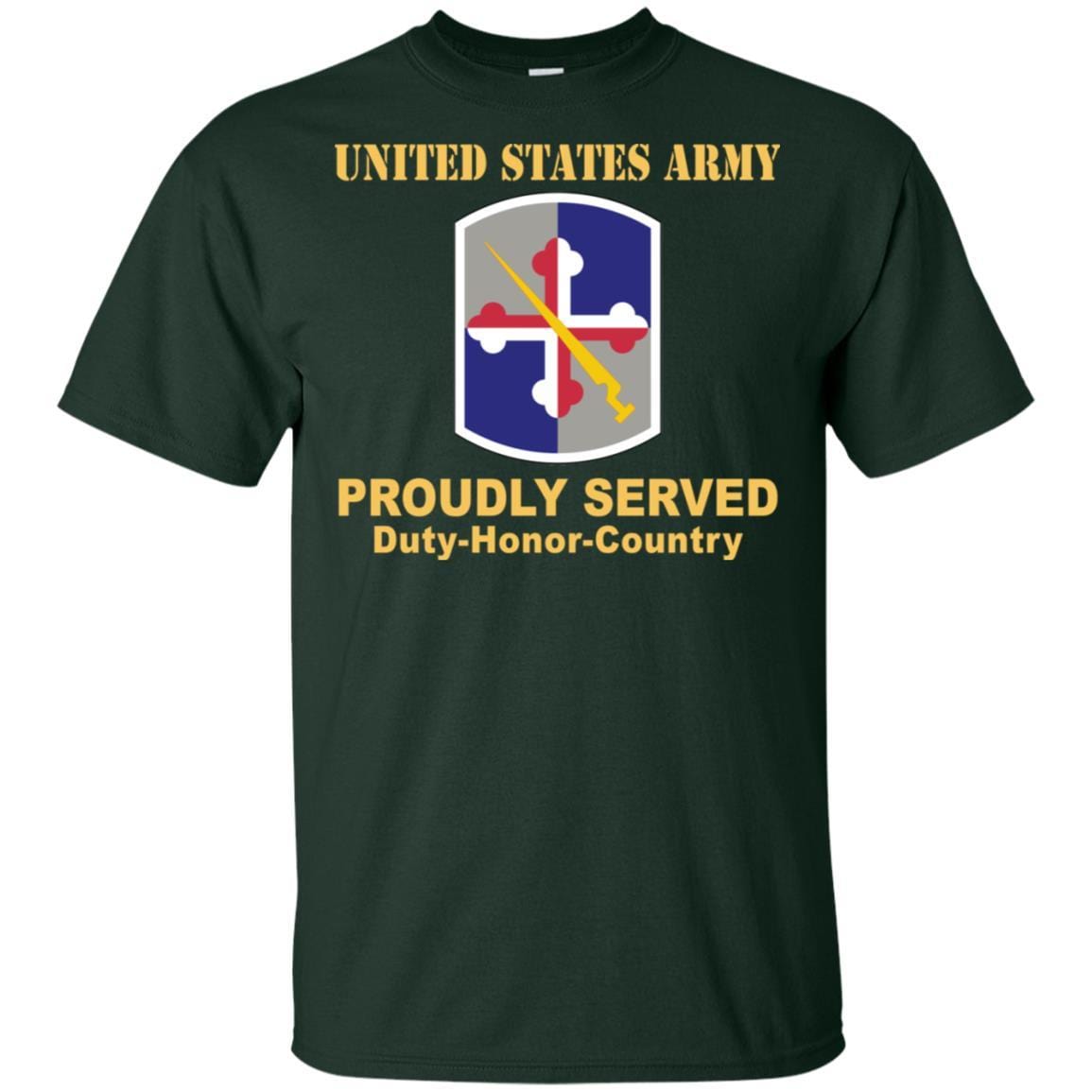 US ARMY 58TH EXPEDITIONARY MILITARY INTELLIGENCE BRIGADE - Proudly Served T-Shirt On Front For Men-TShirt-Army-Veterans Nation