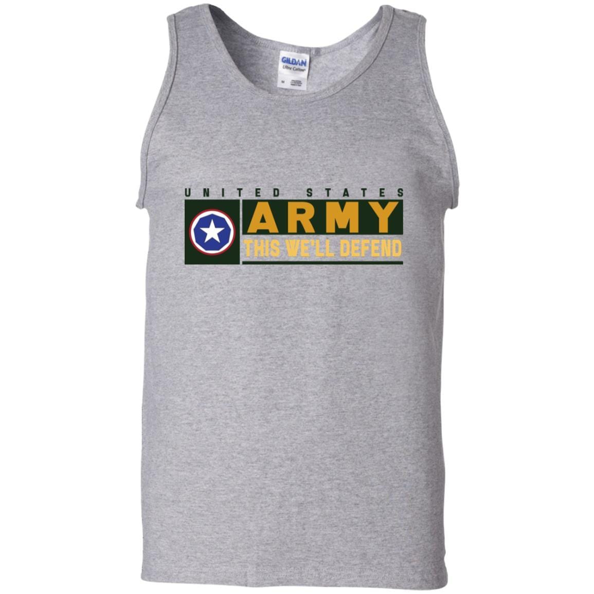 US Army 9TH SUPPORT COMMAND- This We'll Defend T-Shirt On Front For Men-TShirt-Army-Veterans Nation