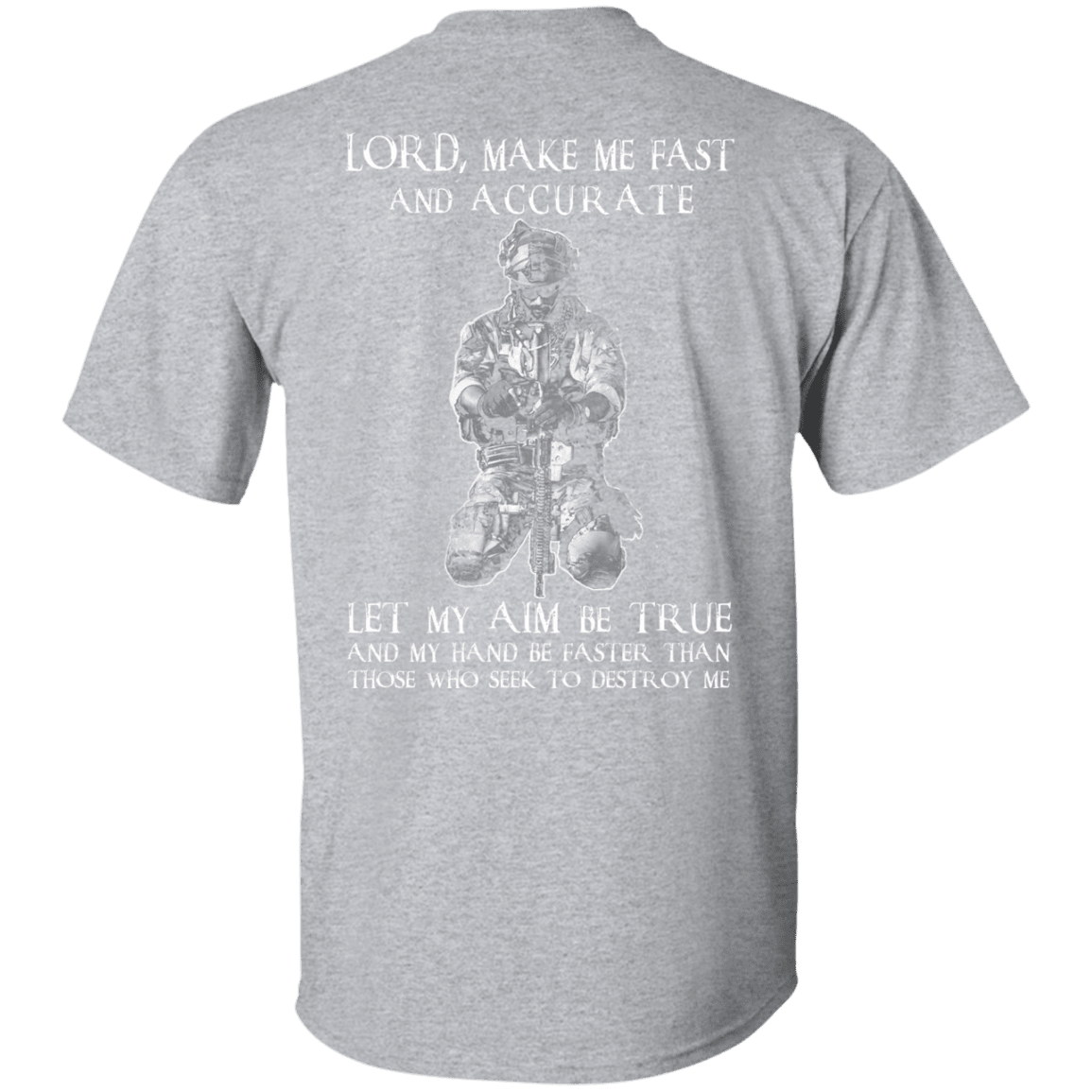 Military T-Shirt "Veteran - Lord Make Me Fast And Accurate"-TShirt-General-Veterans Nation