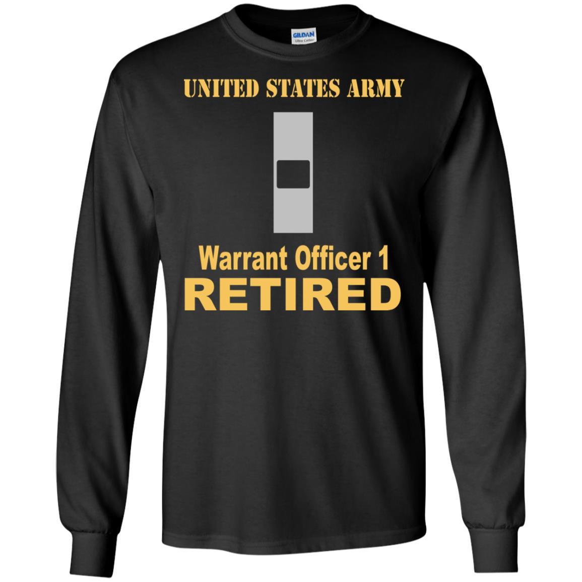 US Army W-1 Warrant Officer 1 W1 WO1 Warrant Officer Retired Men T Shirt On Front-TShirt-Army-Veterans Nation