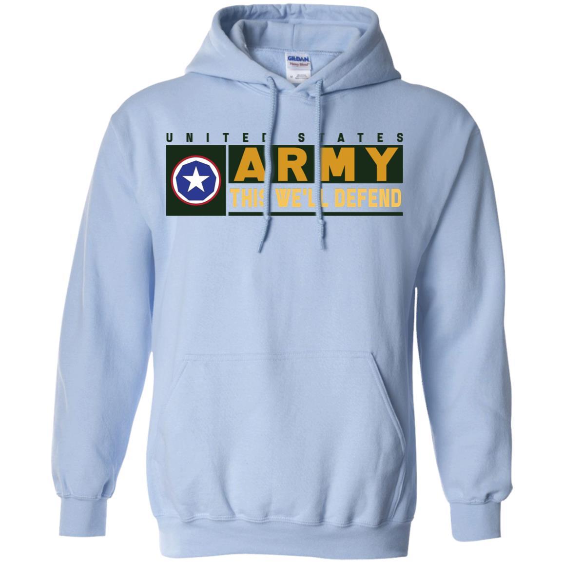 US Army 9TH SUPPORT COMMAND- This We'll Defend T-Shirt On Front For Men-TShirt-Army-Veterans Nation