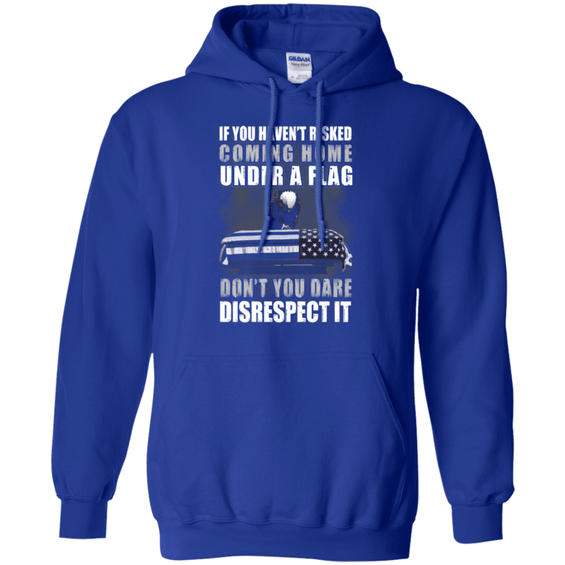 Military T-Shirt "Under A Flag Disrespect It"-TShirt-General-Veterans Nation