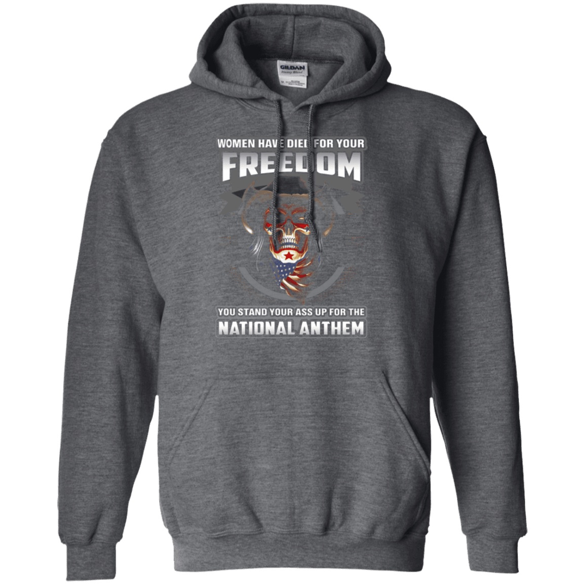 Military T-Shirt "Women Have Died For Your Freedom Stand Up For The National Anthem"-TShirt-General-Veterans Nation