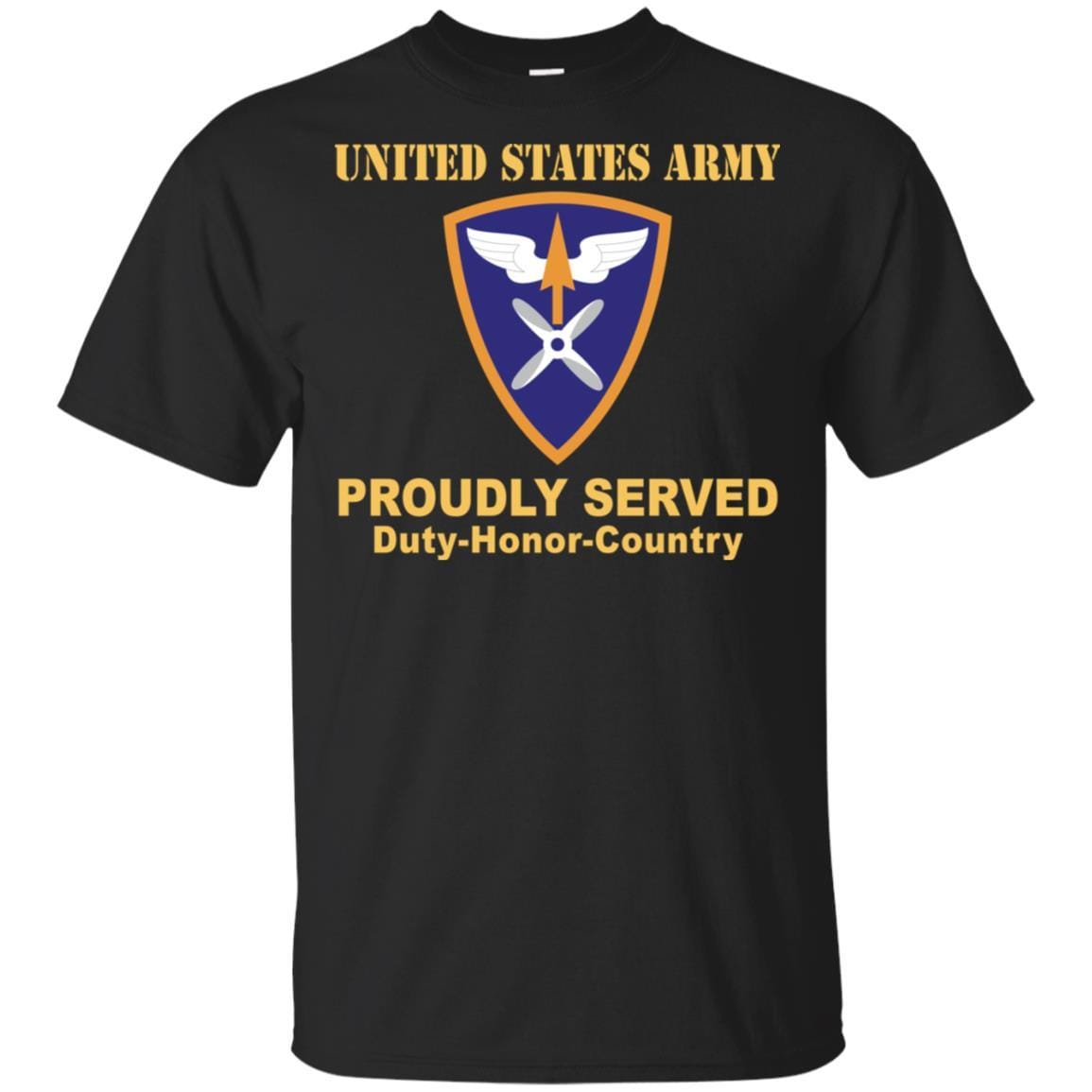 US ARMY 110TH AVIATION BRIGADE- Proudly Served T-Shirt On Front For Men-TShirt-Army-Veterans Nation