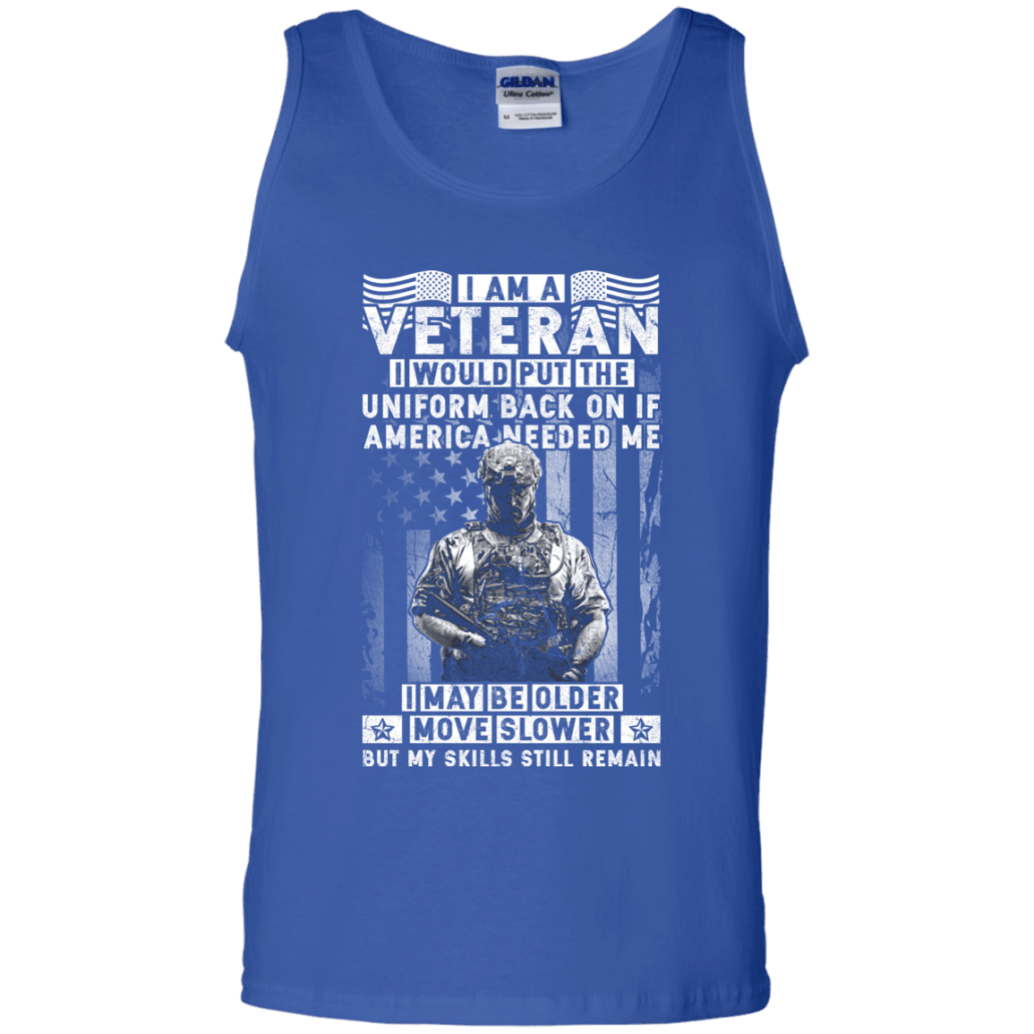 Military T-Shirt "I am a Veteran Men" Front-TShirt-General-Veterans Nation