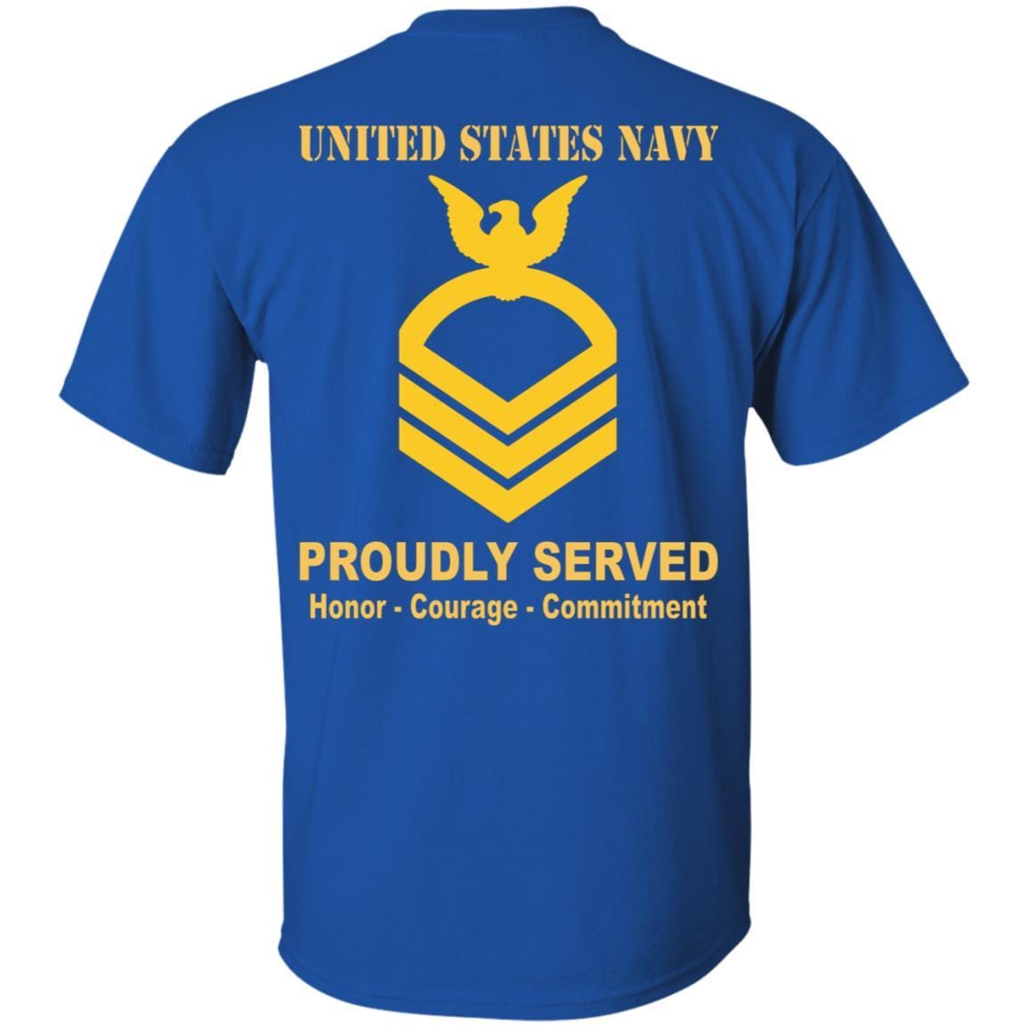US Navy E-7 Collar T-Shirt On Back-Apparel-Veterans Nation