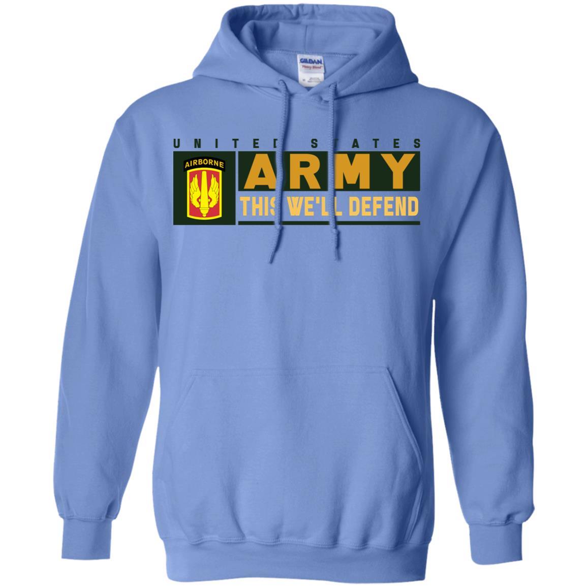 US Army 18TH FIELD ARTILLERY WITH AIRBORNE TAB- This We'll Defend T-Shirt On Front For Men-TShirt-Army-Veterans Nation