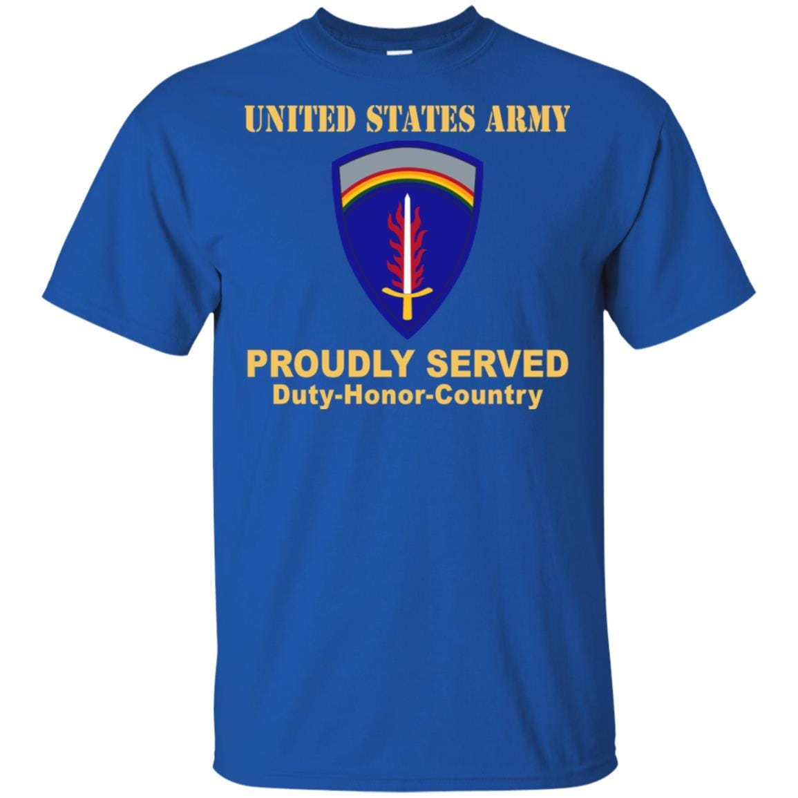 UNITED STATES ARMY EUROPE- Proudly Served T-Shirt On Front For Men-TShirt-Army-Veterans Nation