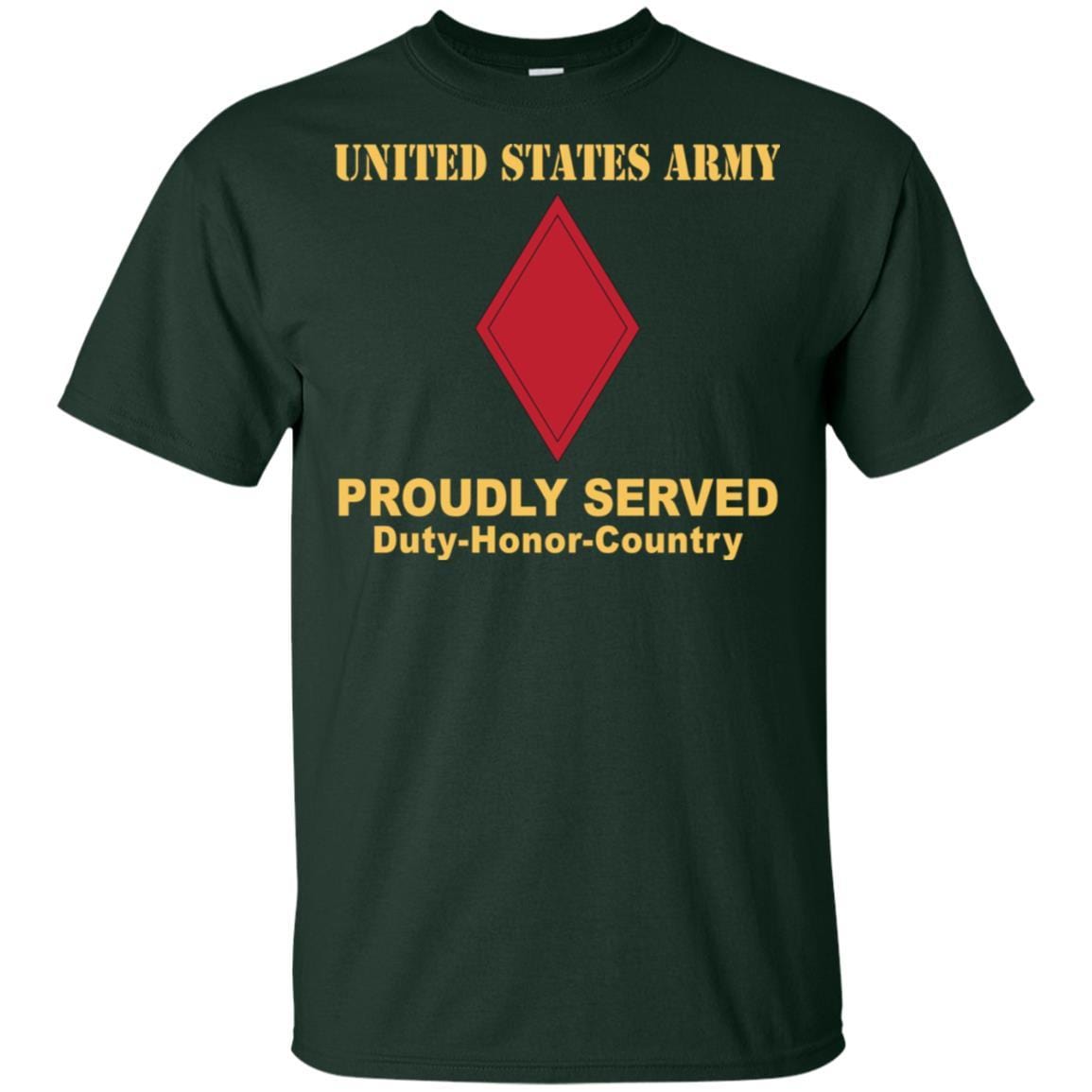 US ARMY 5TH INFANTRY DIVISION- Proudly Served T-Shirt On Front For Men-TShirt-Army-Veterans Nation