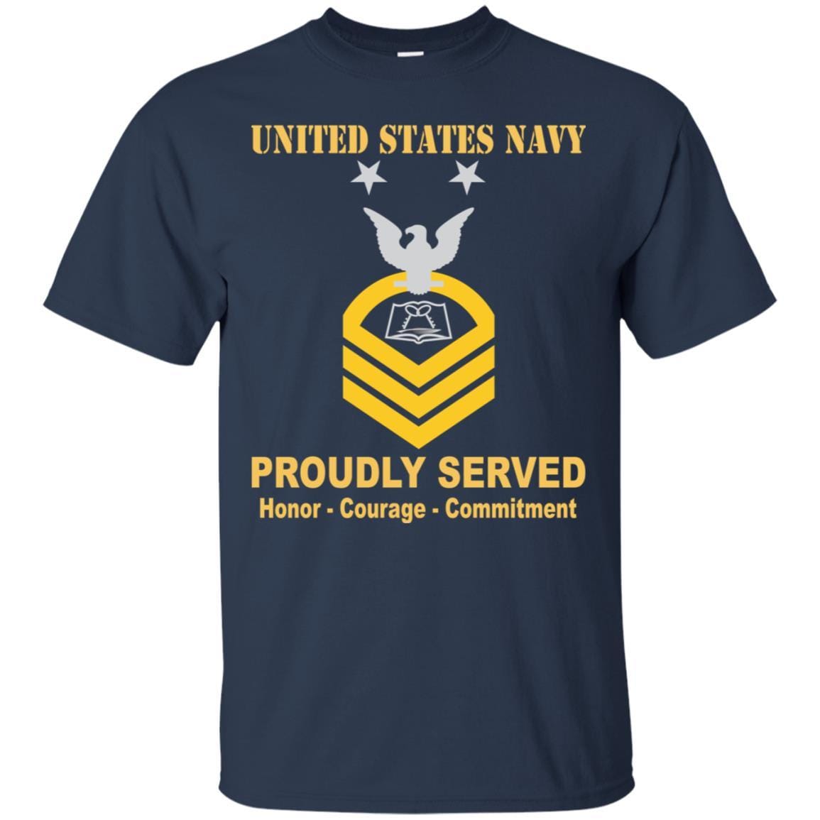 Navy Mess Management Specialist Navy MS E-9 Rating Badges Proudly Served T-Shirt For Men On Front-TShirt-Navy-Veterans Nation