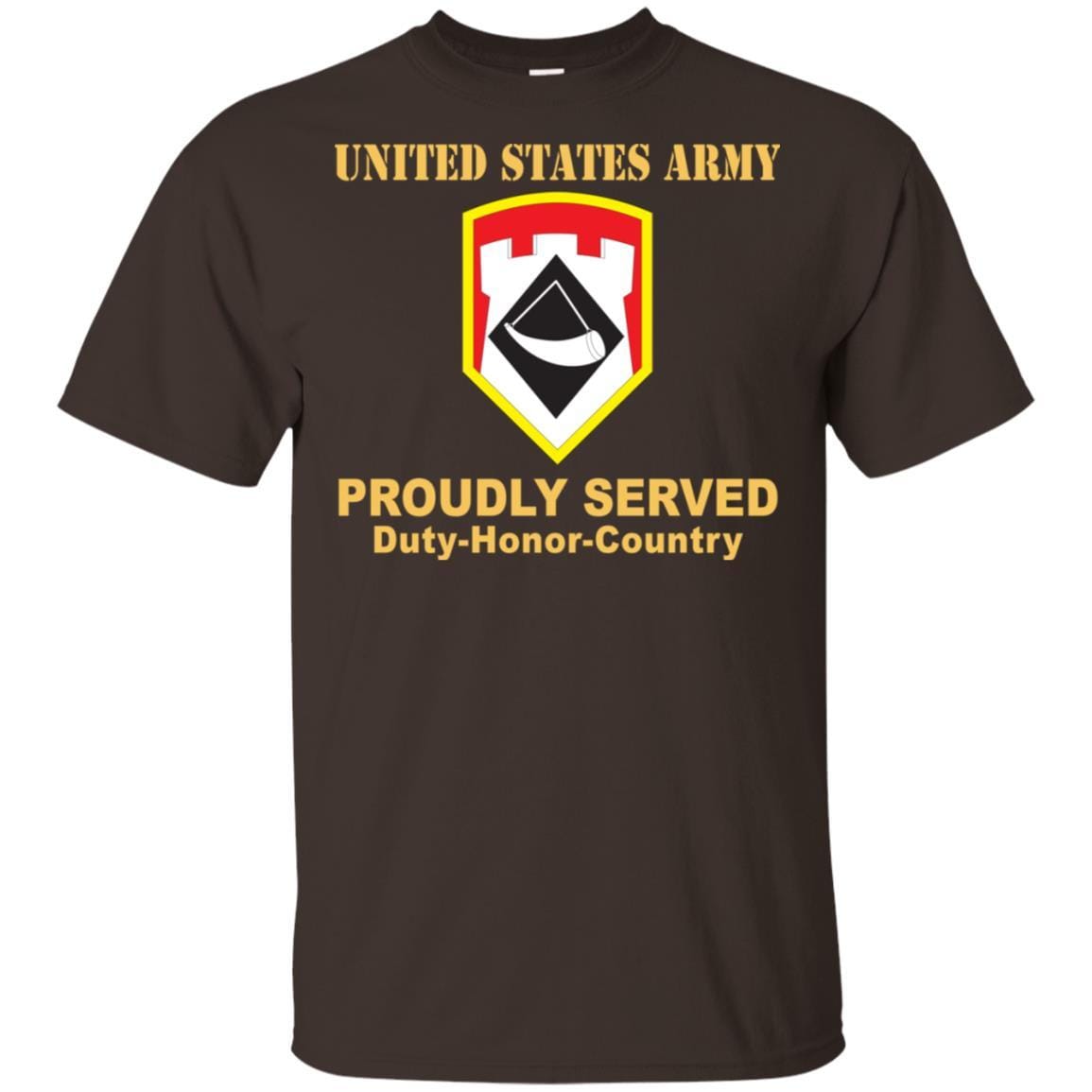 US ARMY 111TH ENGINEER BRIGADE- Proudly Served T-Shirt On Front For Men-TShirt-Army-Veterans Nation