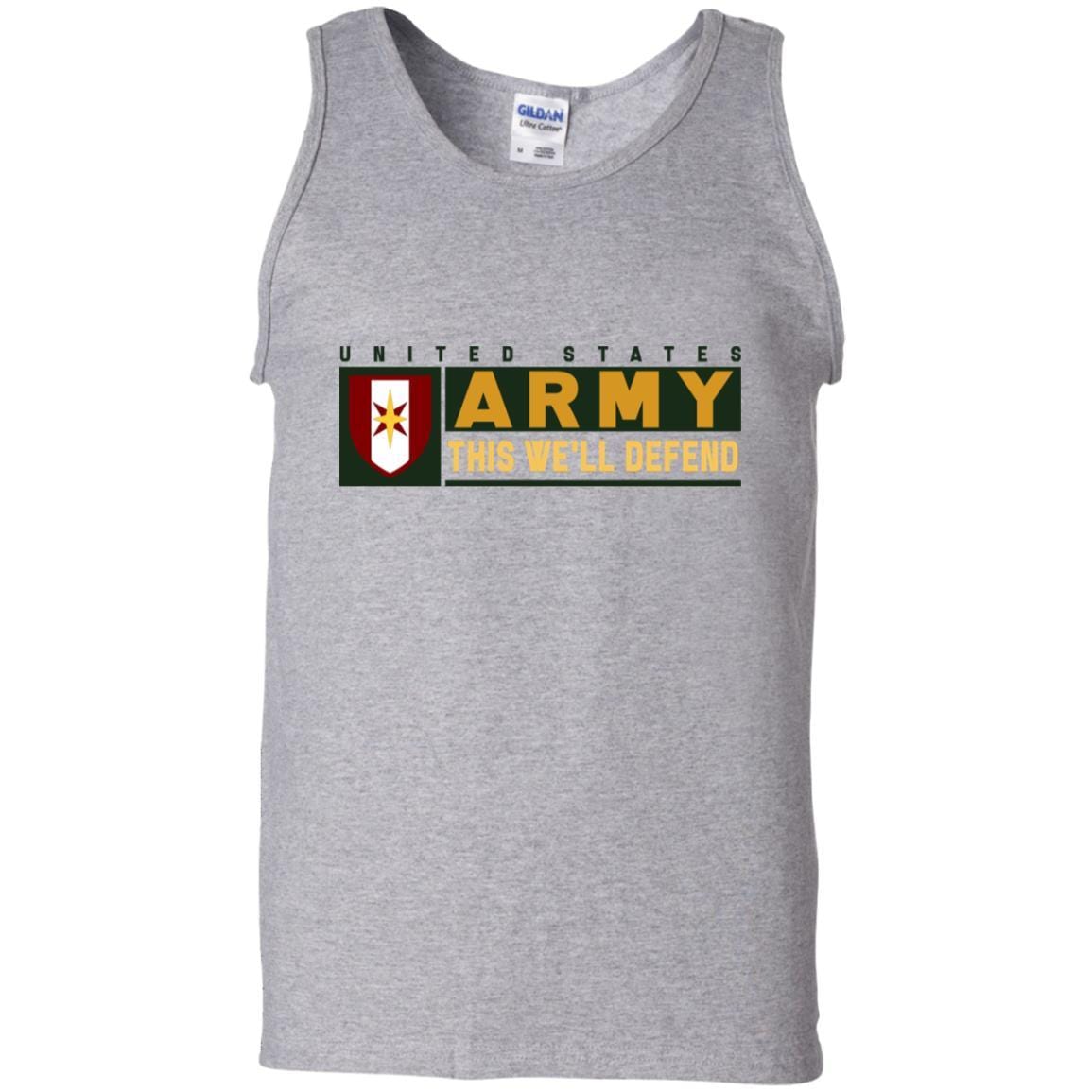 US Army 44 MEDICAL BRIGADE- This We'll Defend T-Shirt On Front For Men-TShirt-Army-Veterans Nation