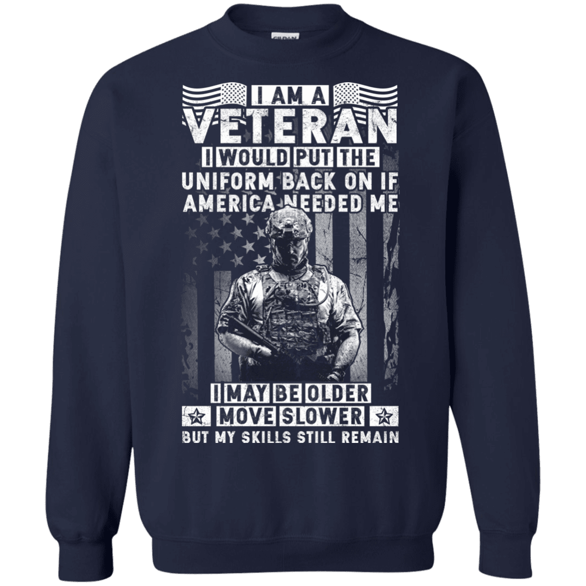 Military T-Shirt "I am a Veteran Men" Front-TShirt-General-Veterans Nation