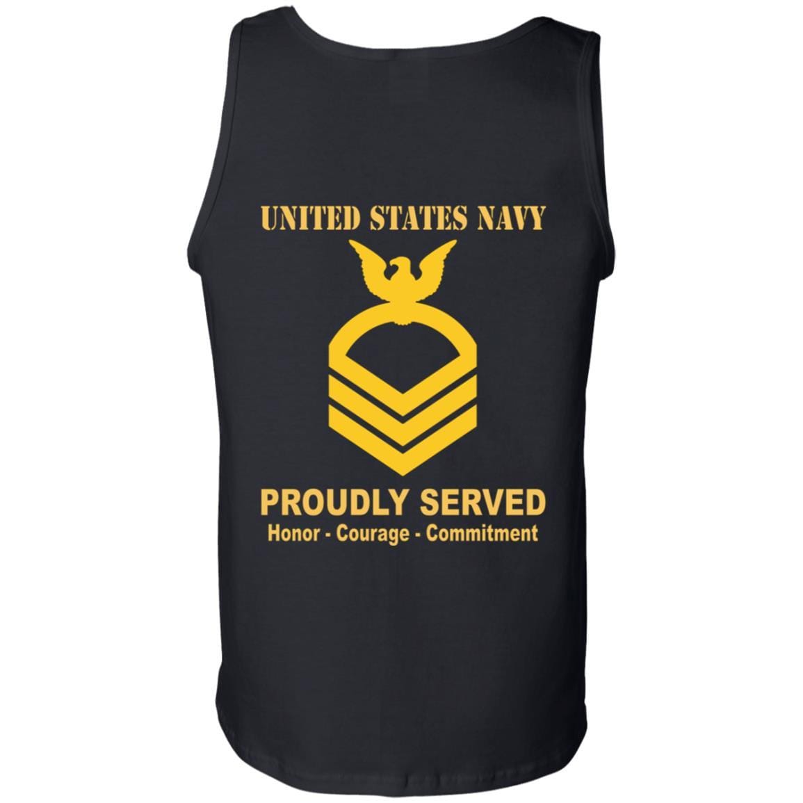 US Navy E-7 Collar T-Shirt On Back-Apparel-Veterans Nation