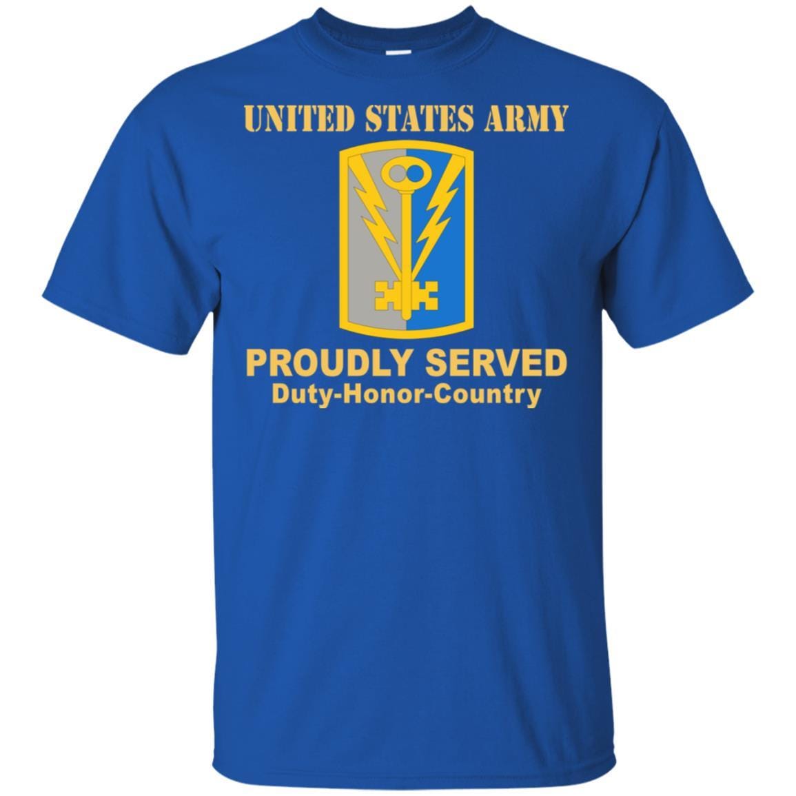 US ARMY 501 MILITARY INTELLIGENCE BRIGADE- Proudly Served T-Shirt On Front For Men-TShirt-Army-Veterans Nation