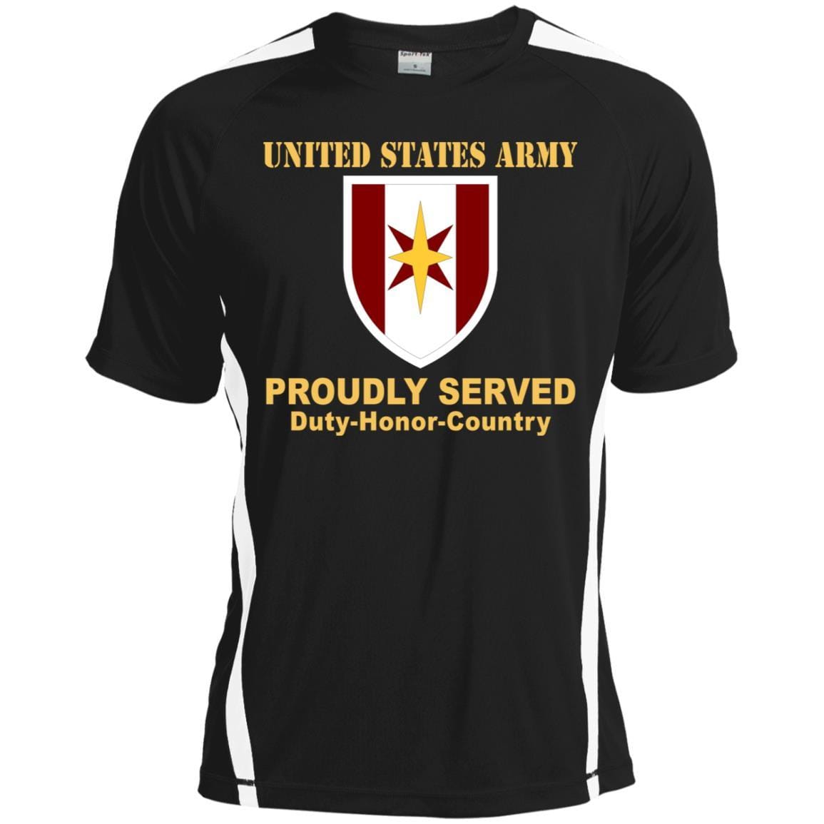 US ARMY 44 MEDICAL BRIGADE- Proudly Served T-Shirt On Front For Men-TShirt-Army-Veterans Nation