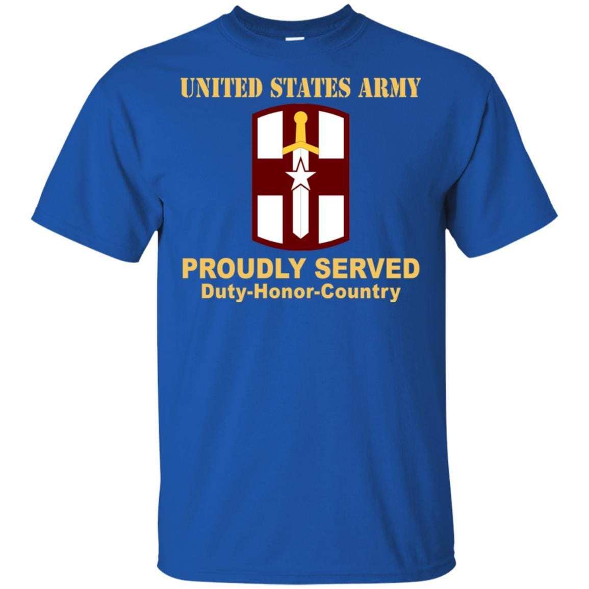 US ARMY 807TH MEDICAL COMMAND- Proudly Served T-Shirt On Front For Men-TShirt-Army-Veterans Nation