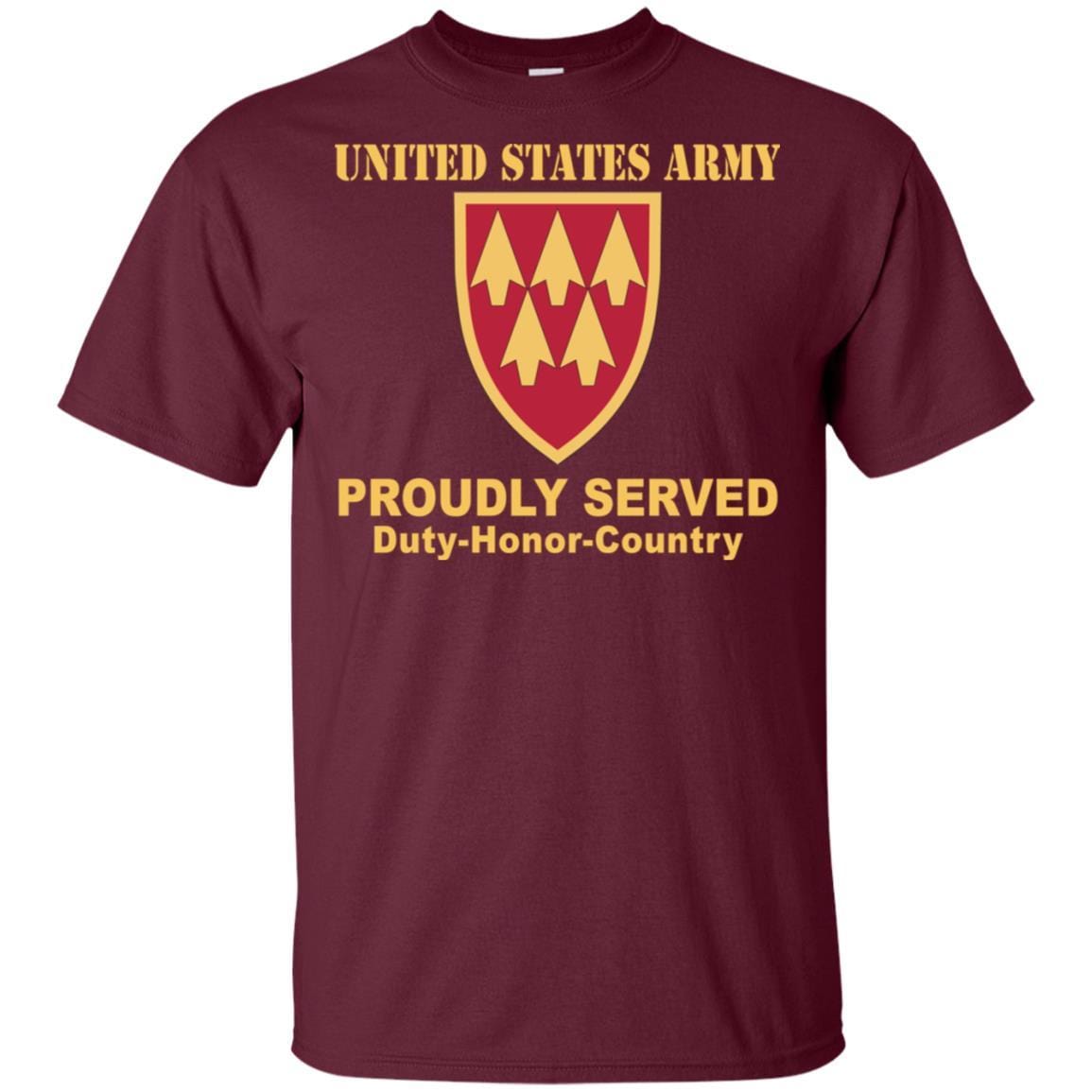 US ARMY 32ND AIR AND MISSILE DEFENSE COMMAND - Proudly Served T-Shirt On Front For Men-TShirt-Army-Veterans Nation