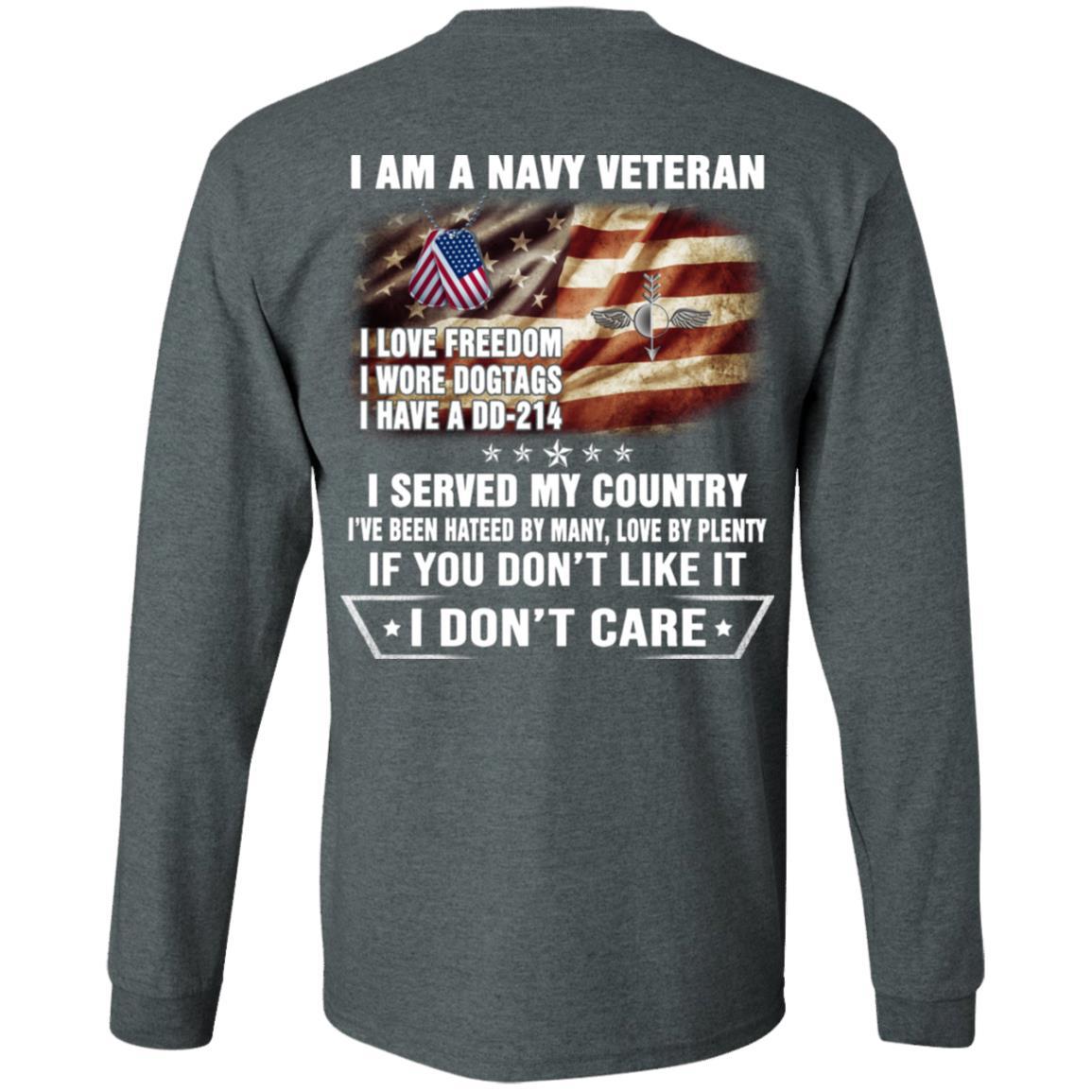 I Am A Navy Aerographers Mate Navy AG Veteran T-Shirt On Back-TShirt-Navy-Veterans Nation