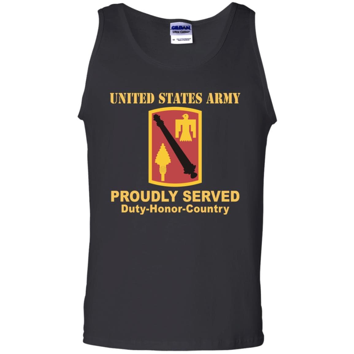 US ARMY 45 FIRES BRIGADE- Proudly Served T-Shirt On Front For Men-TShirt-Army-Veterans Nation
