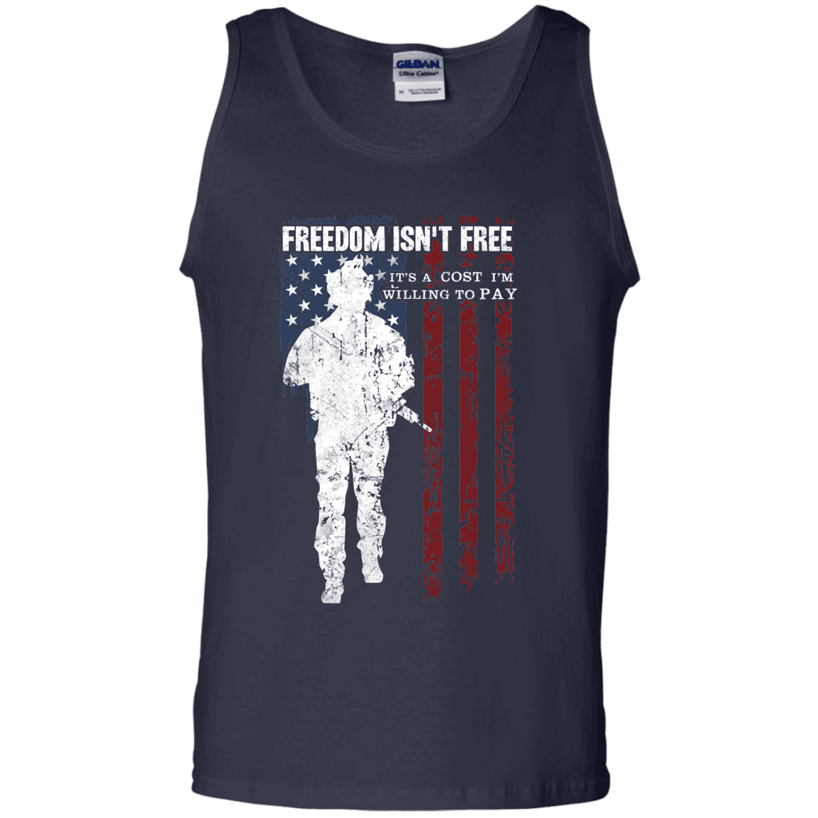 Military T-Shirt "Freedom Is Not Free - Willing to Pay Men" Front-TShirt-General-Veterans Nation