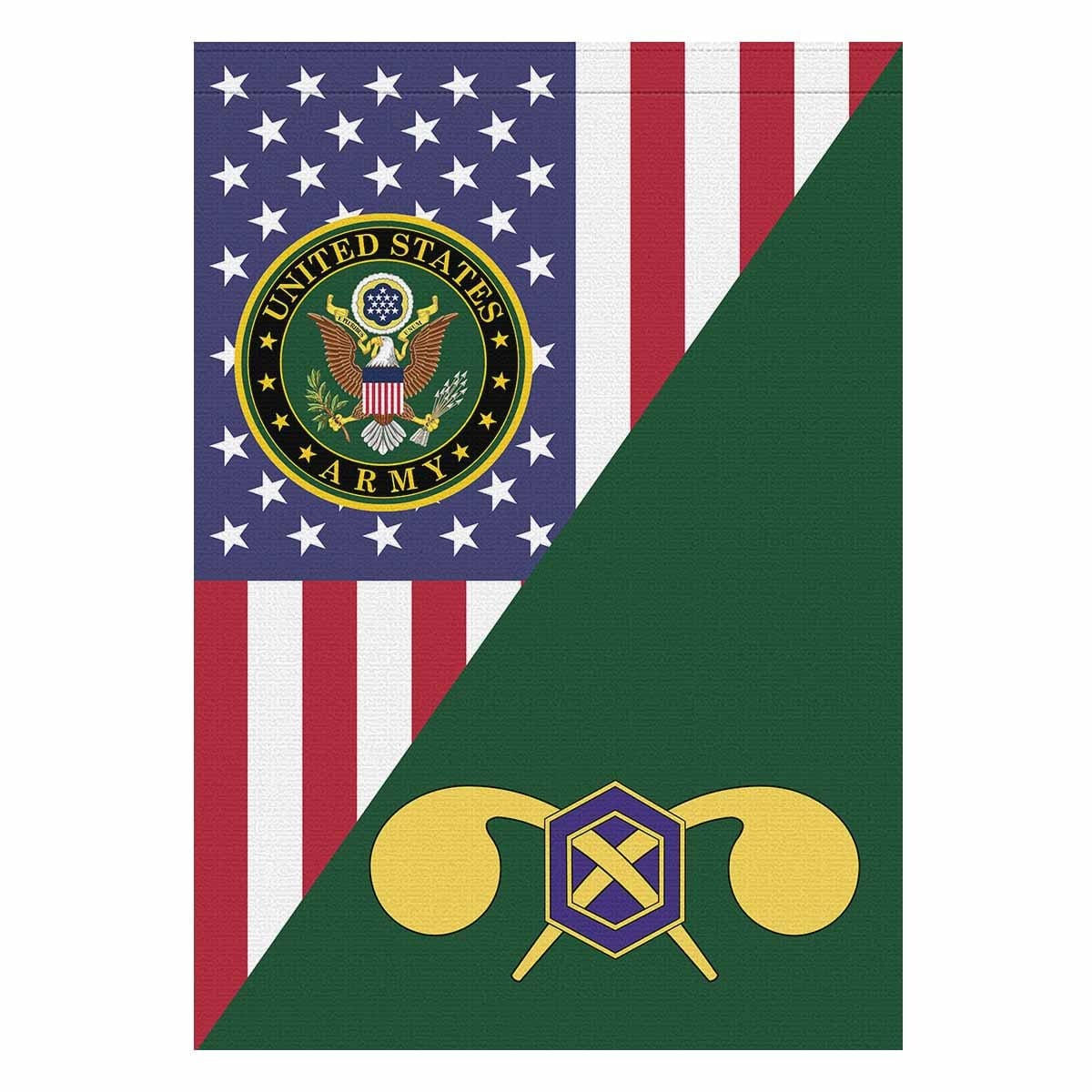 US Army Chemical Corps House Flag 28 Inch x 40 Inch Twin-Side Printing-HouseFlag-Army-Branch-Veterans Nation