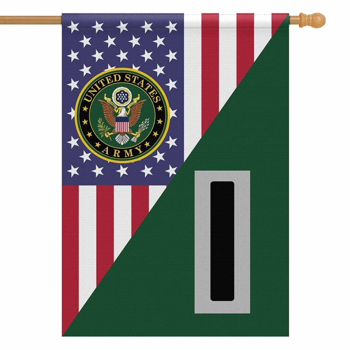 US Army Insignia With America Flag House Flag 28 Inch x 40 Inch Twin-Side Printing-HouseFlag-Army-Veterans Nation
