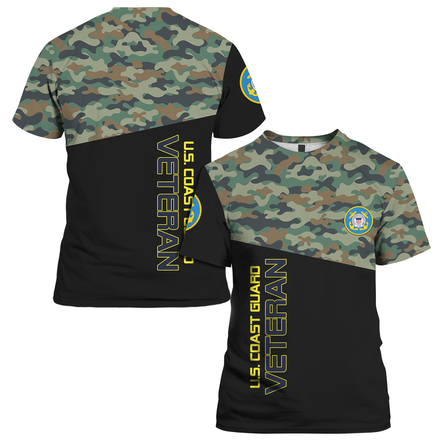 US Military Camo Uniform 3D All Over Prints Tshirt-Full Printed Apparel-Veterans Nation