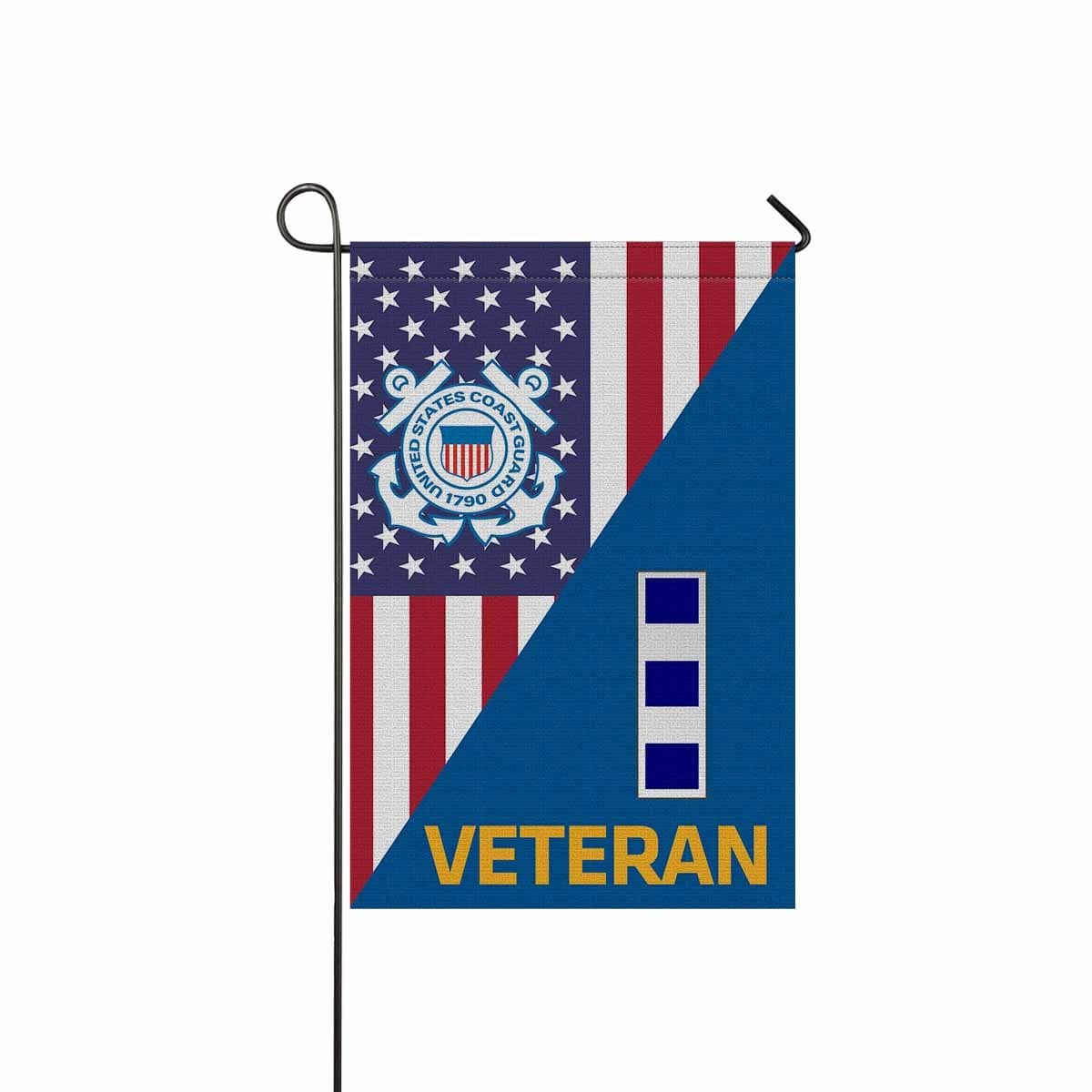 US Coast Guard W-4 Chief Warrant Officer 4 W4 CWO-4 Chief Warrant Officer Ranks Veteran Garden Flag 12'' x 18'' Twin-Side Printing-Garden Flag-Veterans Nation