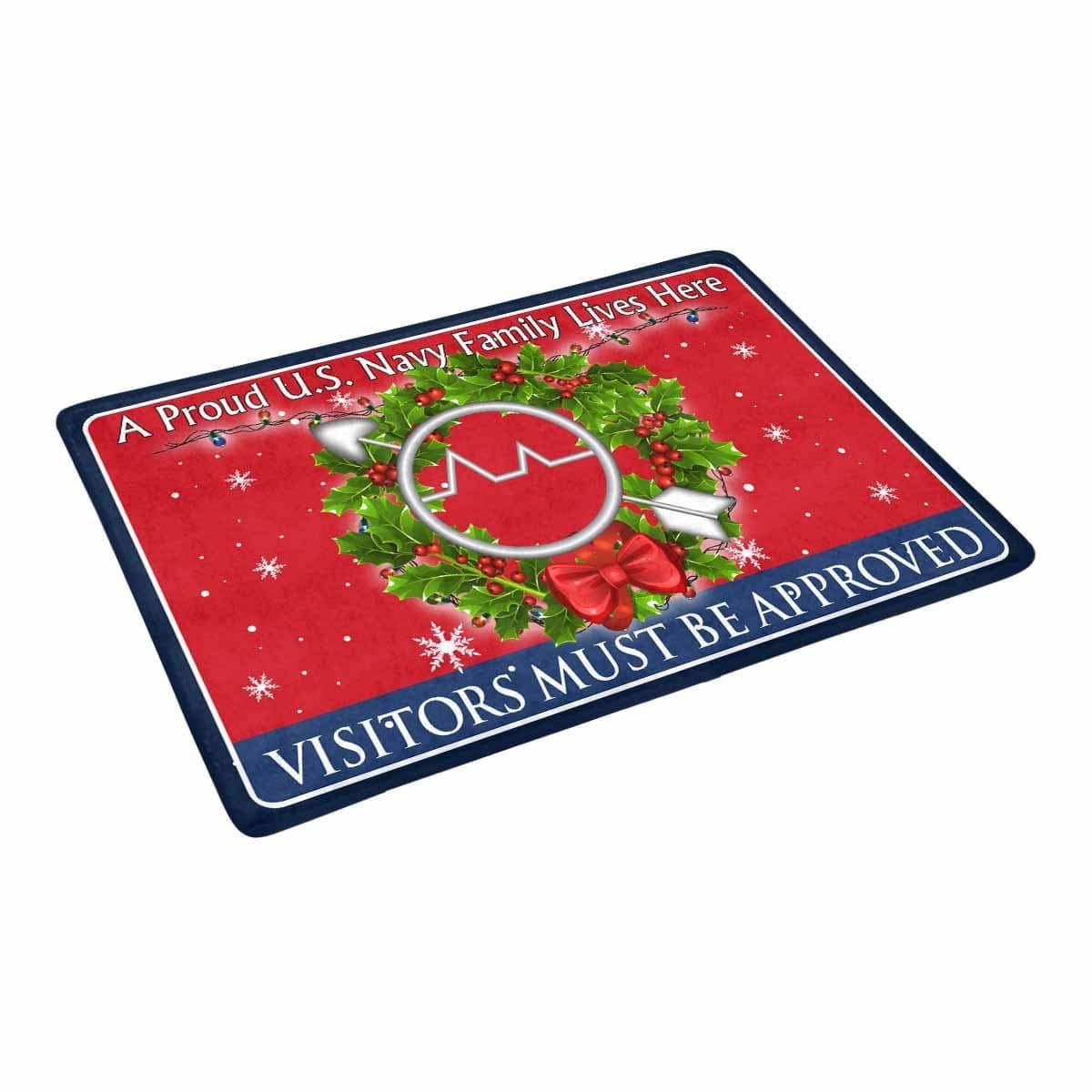 U.S Navy Operations specialist Navy OS - Visitors must be approved - Christmas Doormat-Doormat-Navy-Rate-Veterans Nation