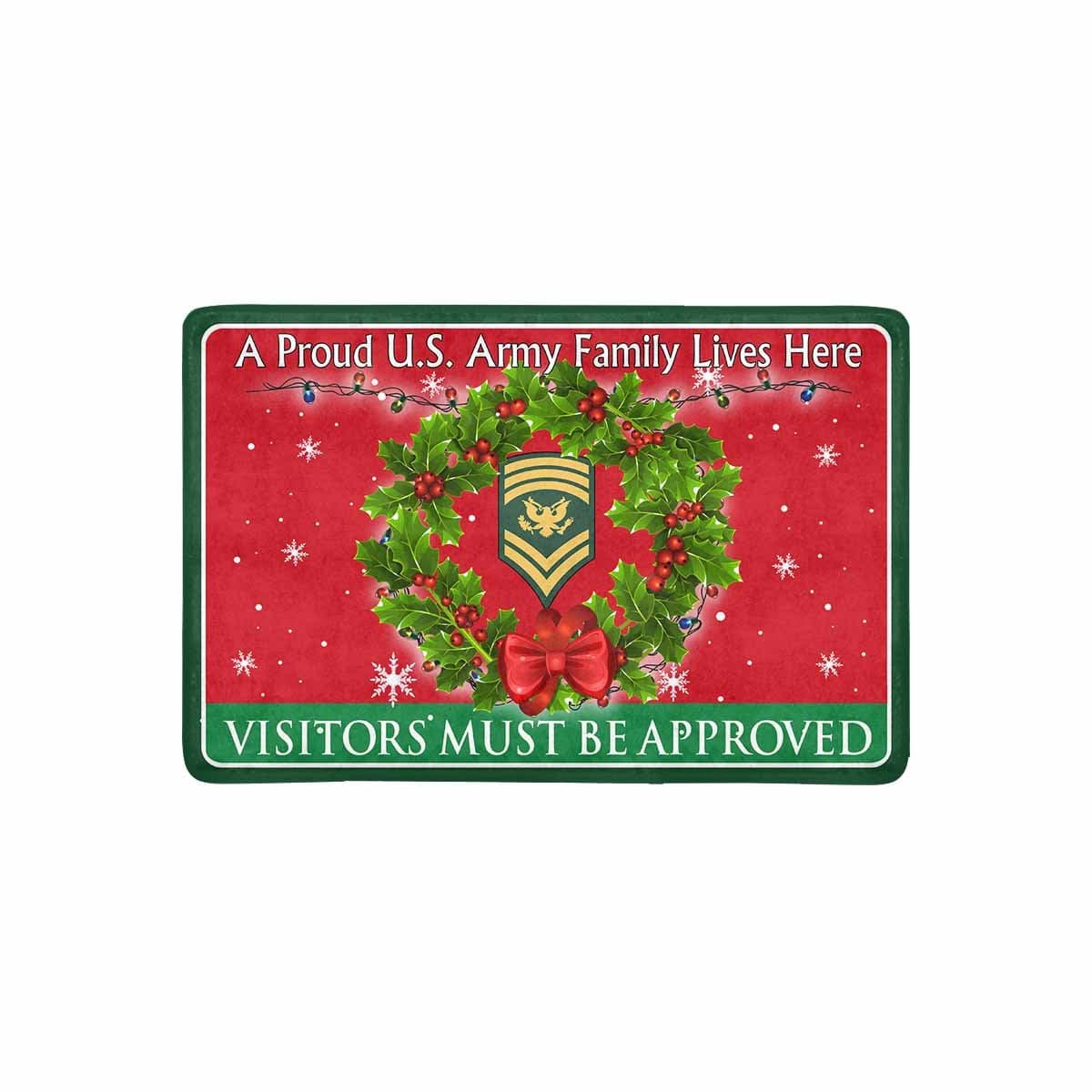 US Army E-9 SPC E9 Specialist Ranks - Visitors must be approved Christmas Doormat-Doormat-Army-Ranks-Veterans Nation