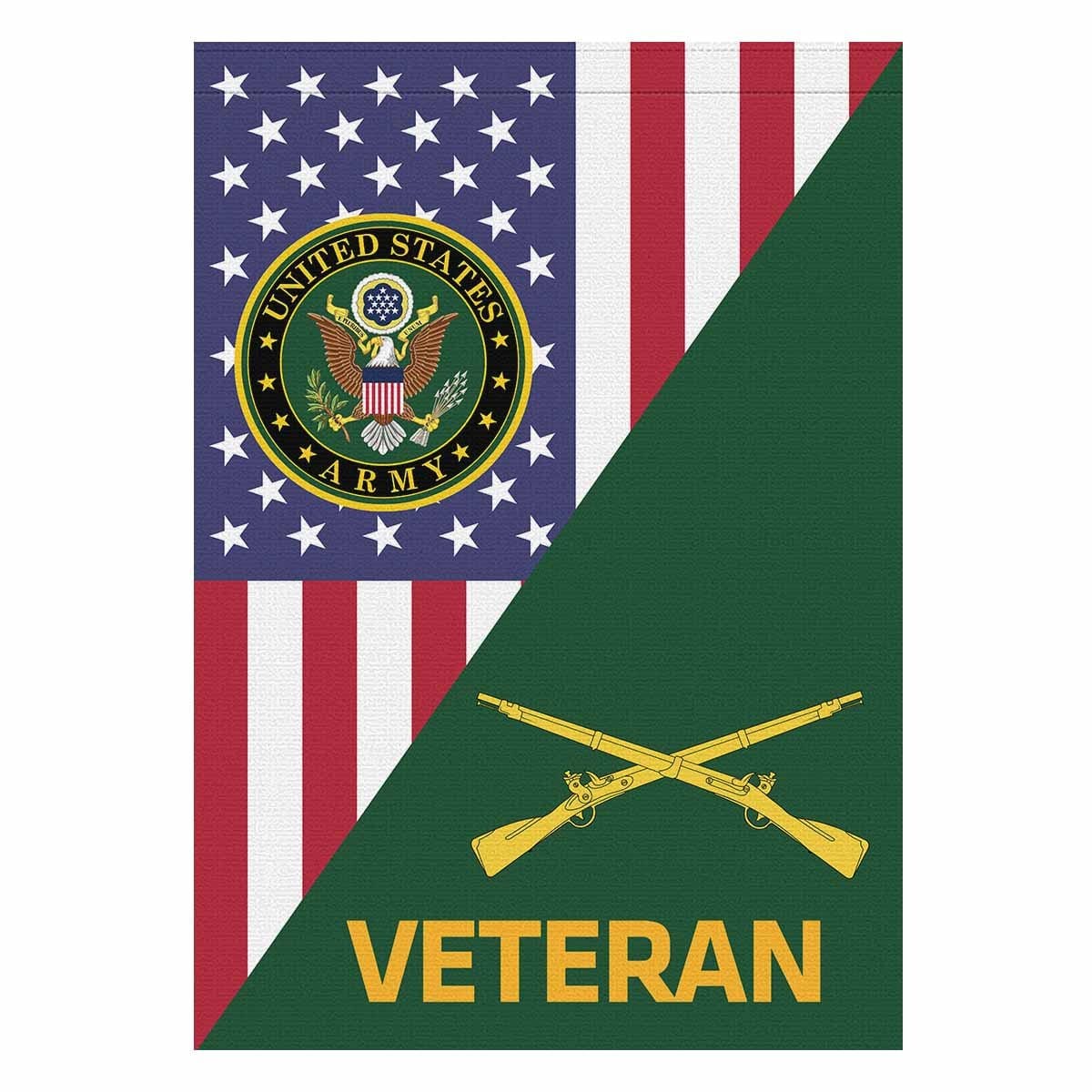 U.S. Army Infantry Veteran House Flag 28 Inch x 40 Inch Twin-Side Printing-HouseFlag-Army-Branch-Veterans Nation