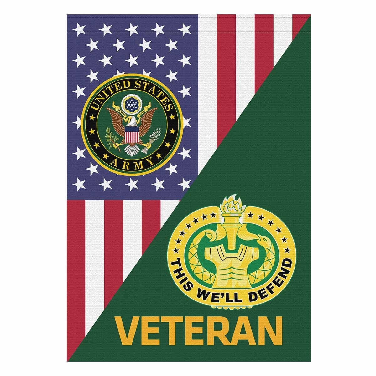 US Army Drill Sergeant Veteran House Flag 28 Inch x 40 Inch Twin-Side Printing-HouseFlag-Army-Branch-Veterans Nation