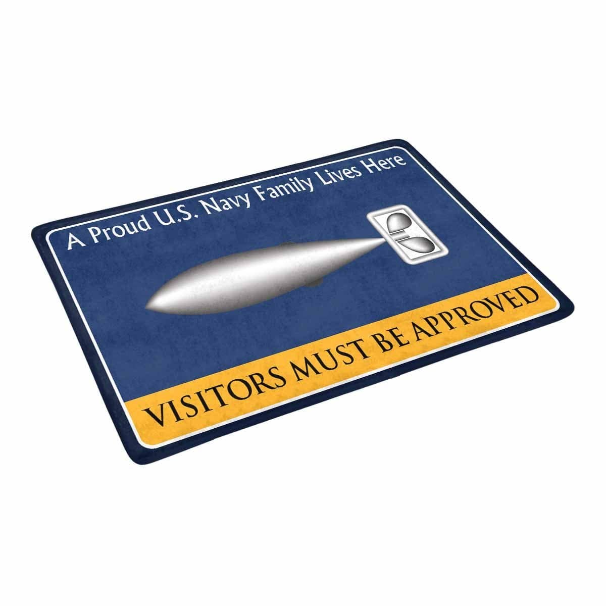 U.S Navy Torpedoman's mate Navy TM Family Doormat - Visitors must be approved (23,6 inches x 15,7 inches)-Doormat-Navy-Rate-Veterans Nation