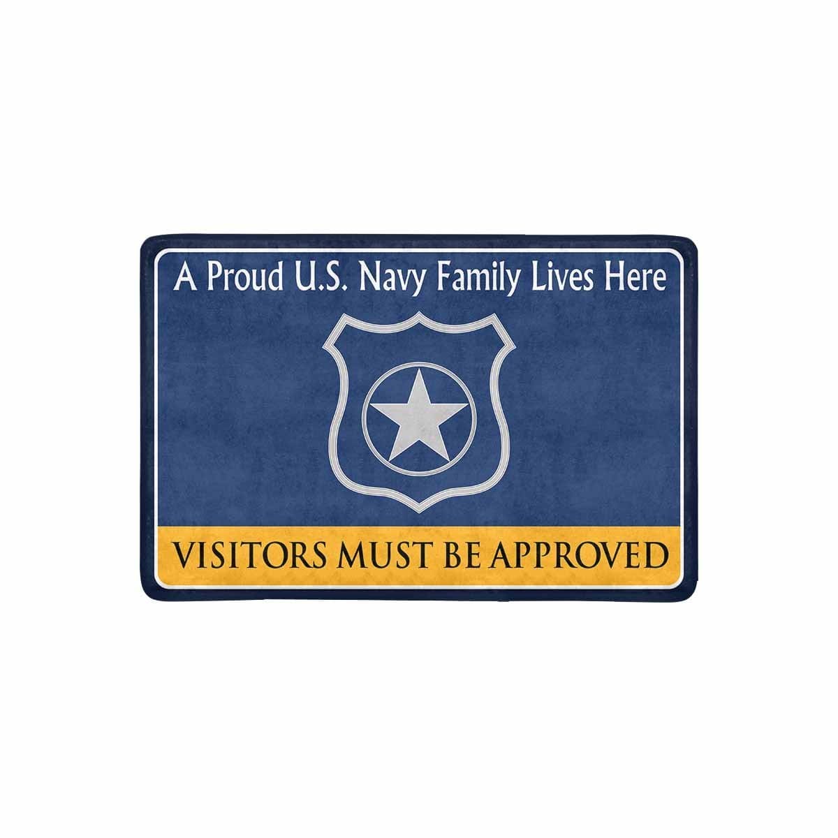 U.S Navy Master-at-arms Navy MA Family Doormat - Visitors must be approved (23,6 inches x 15,7 inches)-Doormat-Navy-Rate-Veterans Nation