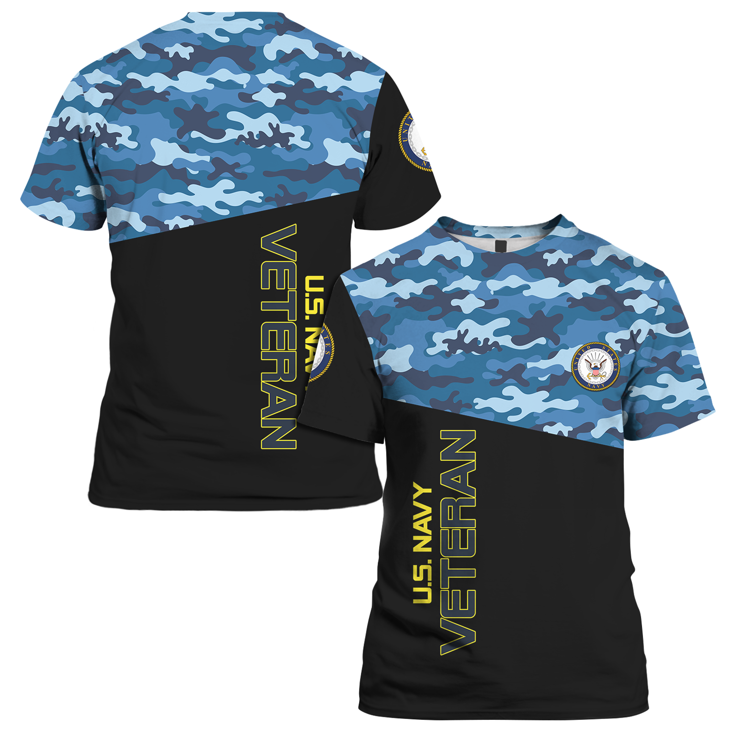 US Military Camo Uniform 3D All Over Prints Tshirt-Full Printed Apparel-Veterans Nation