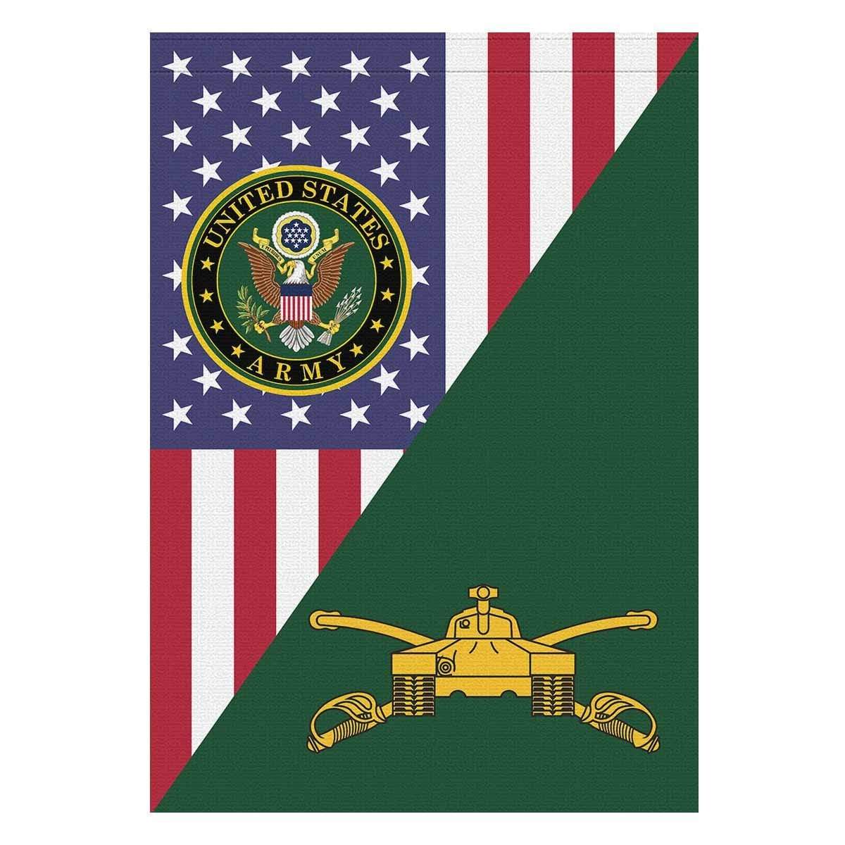 U.S Army Armor House Flag 28 Inch x 40 Inch Twin-Side Printing-HouseFlag-Army-Branch-Veterans Nation